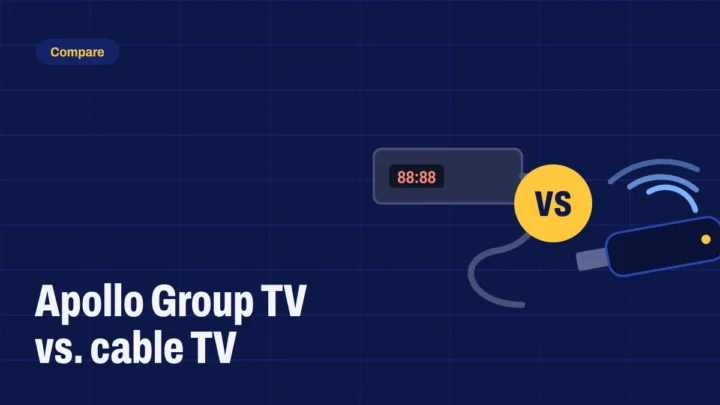 Apollo Group TV compared with cable TV