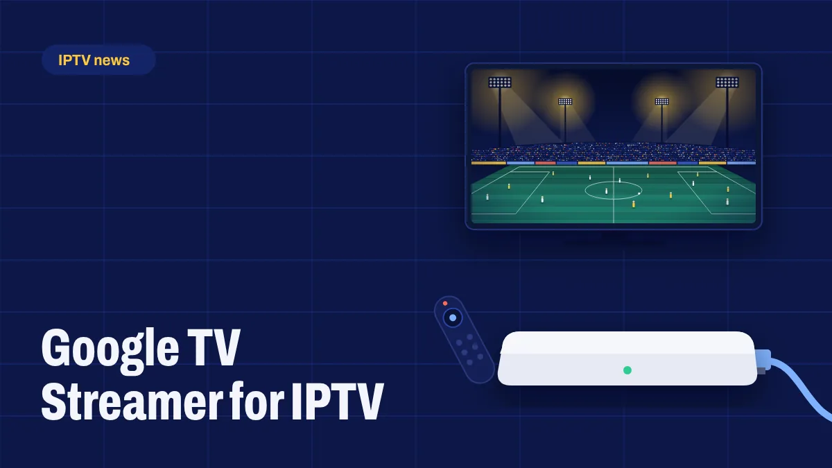A Google TV streaming box with an Ethernet cable next to a TV remote