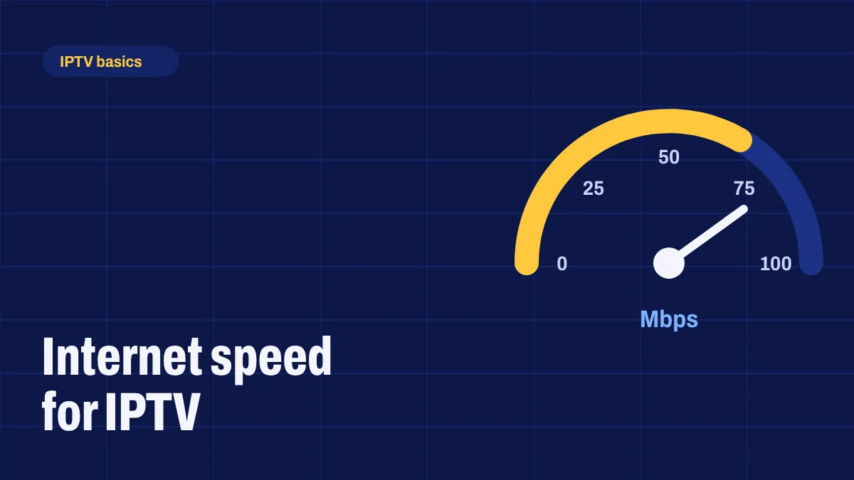 Internet speed needed for IPTV streaming